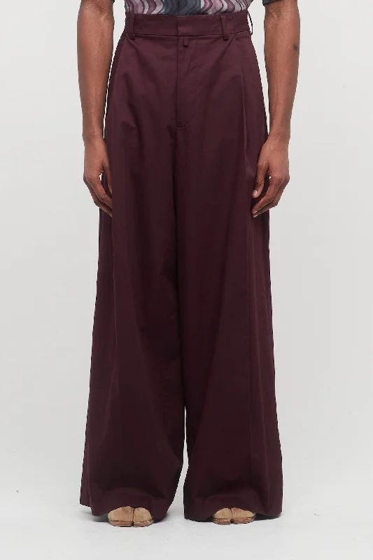 Men's Coats with VentilationDries Van Noten Piers Pants in Wine
