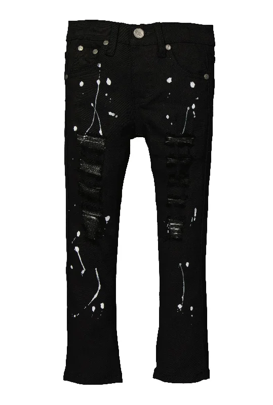 Best Fitting Men's JeansLittle Boys Paint Splatter Skinny Jeans