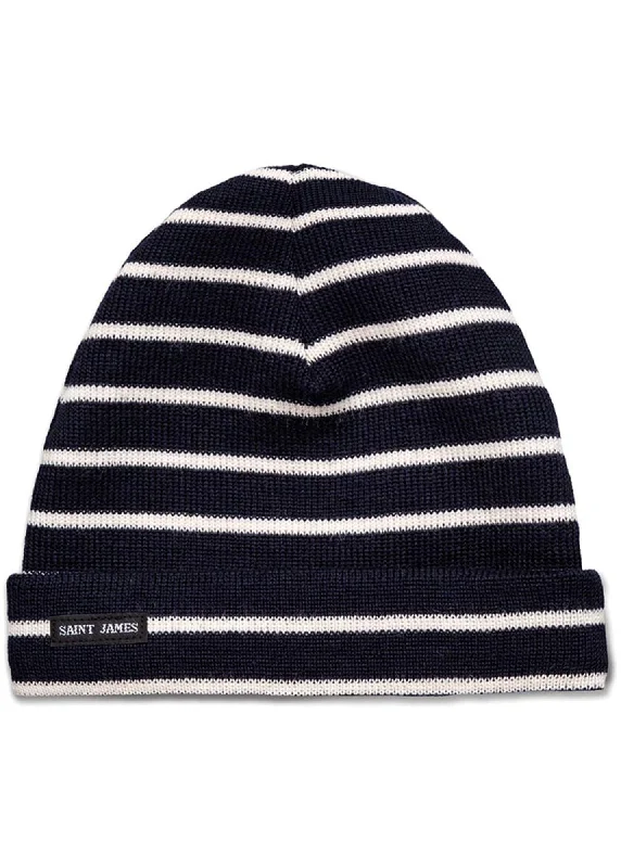 Durable Workwear HatsStriped sailor hat for kids - in pure new wool (MARINE/ECRU)