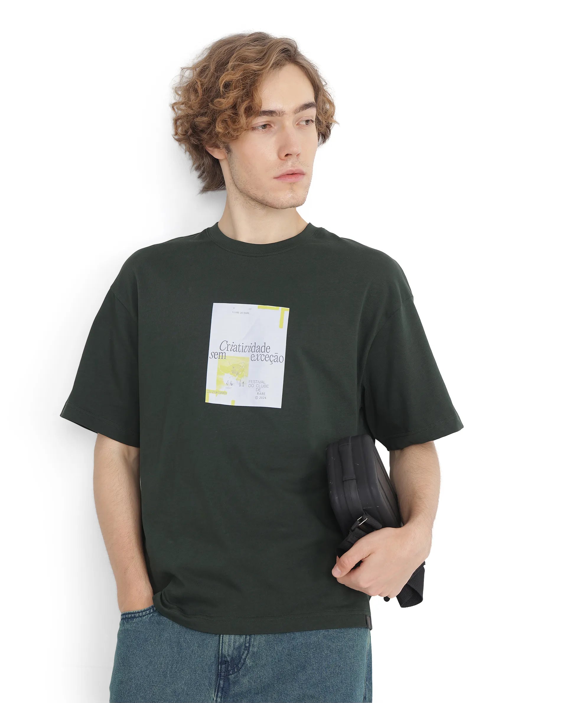 Men's Unique and Designer TopsRare Rabbit Men Justin Dark Olive Cotton Fabric Short Sleeve Crew Neck Graphic Print T-Shirt Men's Unique and Designer TopsRare Rabbit Men Justin Dark Olive Cotton Fabric Short Sleeve Crew Neck Graphic Print T-Shirt