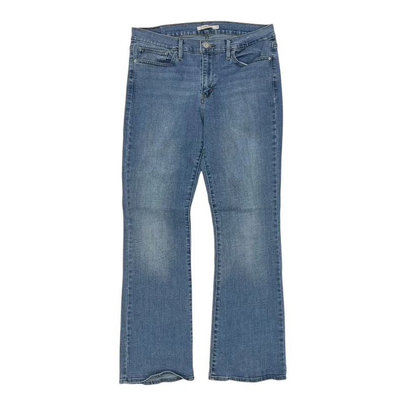 Fashionable Men's JeansJeans Boot Cut By Levis In Blue Denim, Size:12