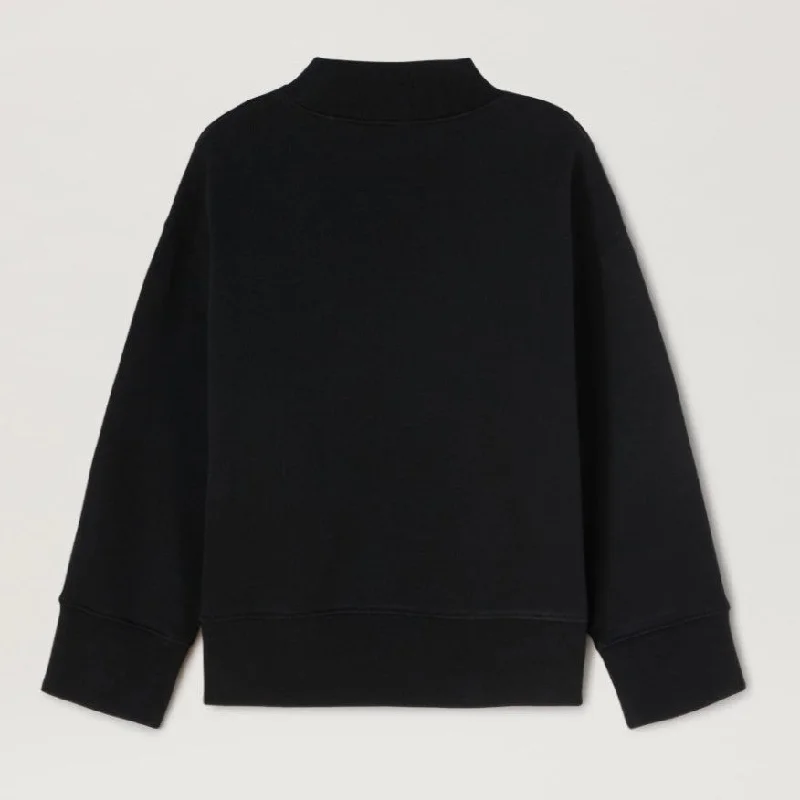 Men's Sweaters with Hidden PocketsBlack Bear Print Sweatshirt