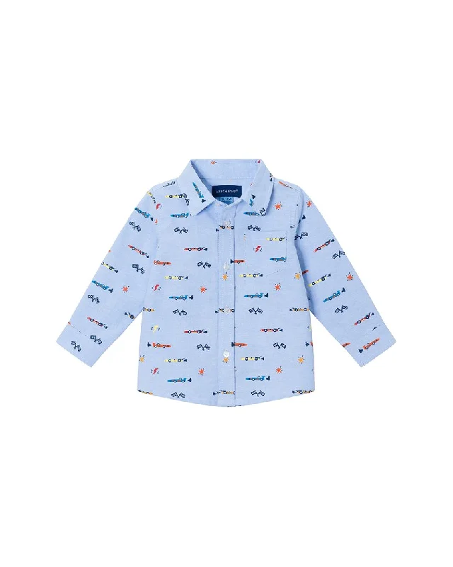 Men's Insulated Shirts for Cold WeatherAndy & Evan Chambray Racecar Button-Down Shirt