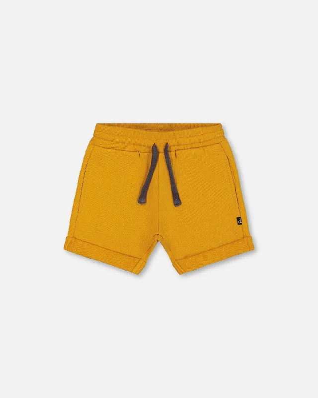 Men's Short-Waisted Dress ShortsFrench Terry Short Vibrant Orange