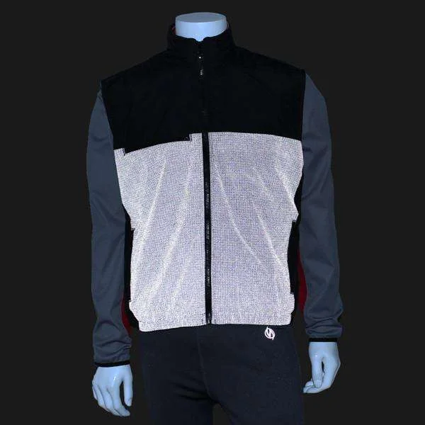 Men's Coats for Tall MenMen's Reflective Flurry Vest in Black