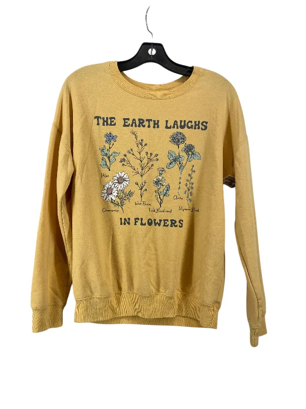 Men's Hoodies with Hidden Pockets for PhonesSweatshirt Crewneck By Zoe And Liv In Yellow, Size: Xs Men's Hoodies with Hidden Pockets for PhonesSweatshirt Crewneck By Zoe And Liv In Yellow, Size: Xs