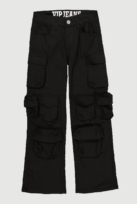 Men's Jeans in Different ColorsGirls VIP Wide Leg Cargo Jeans