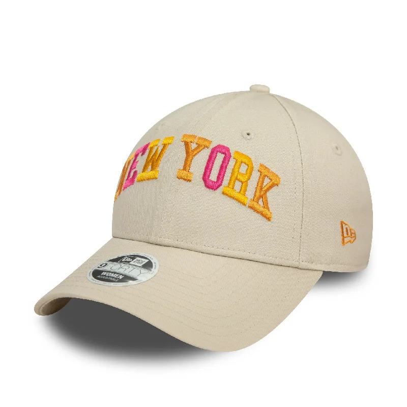 Funky Bucket CapsNew Era Womens Light Beige 9FORTY Adjustable Cap