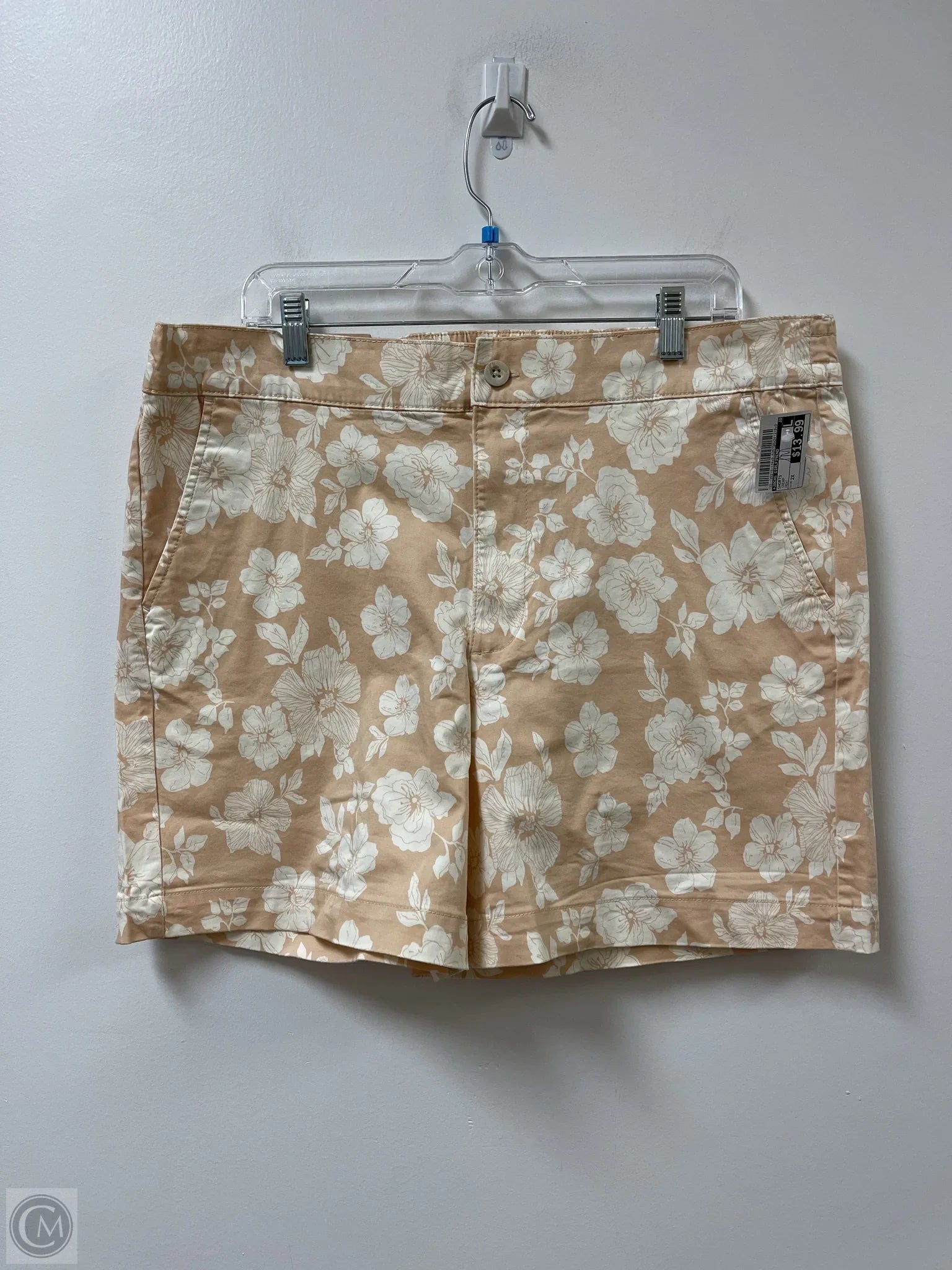 Men's Flexible Yoga and Workout ShortsShorts By Jachs Girlfirend In Cream, Size: 2x