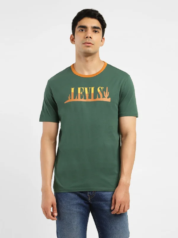 Men's Shirts with Graphic PrintsMen's Brand Logo Regular Fit T-shirt
