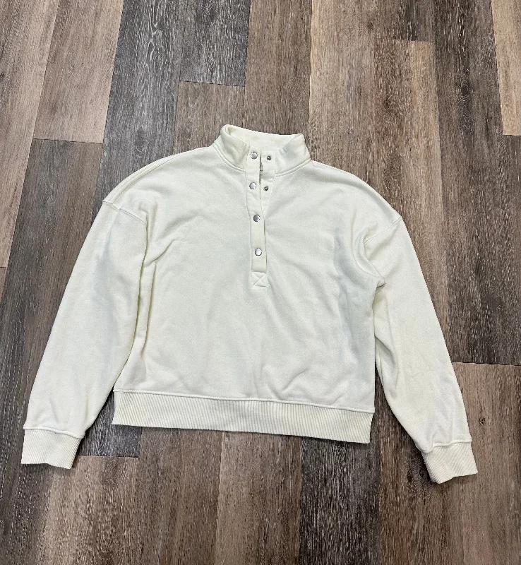 Men's Hoodies with Contrast Fabric PanelsSweatshirt Collar By Thread And Supply In White, Size: M Men's Hoodies with Contrast Fabric PanelsSweatshirt Collar By Thread And Supply In White, Size: M