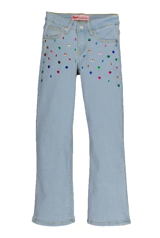 Men's Jeans with Functional PocketsGirls Gem Studded Bootcut Jeans