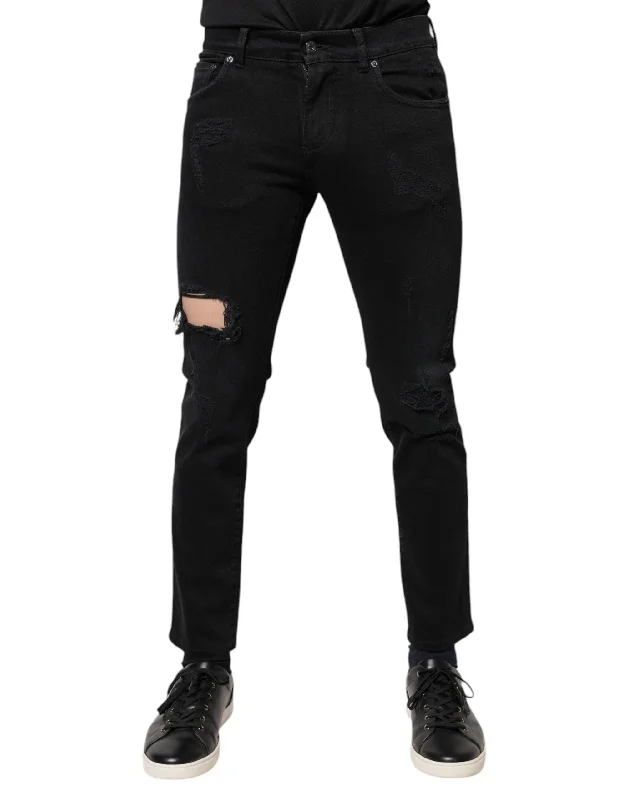 Men's Jeans with EmbroideryDolce & Gabbana Cotton Tatte Skinny blue Logo Men's Jeans Men's Jeans with EmbroideryDolce & Gabbana Cotton Tatte Skinny blue Logo Men's Jeans