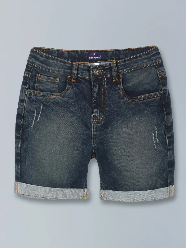Warm-Weather Men's Linen ShortsBoys Fashion Denim Rollup Shorts