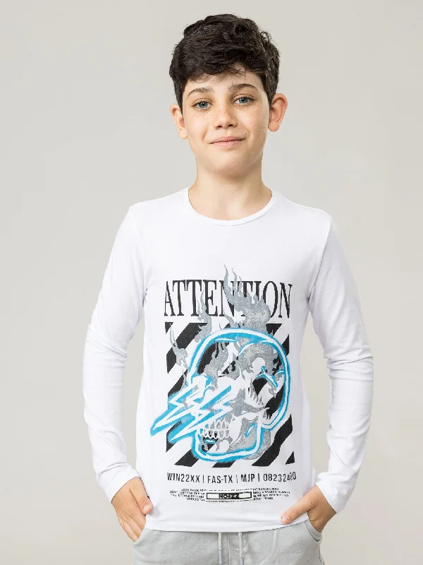 Men's Geometric Print Shirts for a Modern TwistATTENTION LONG SLEEVE T SHIRT