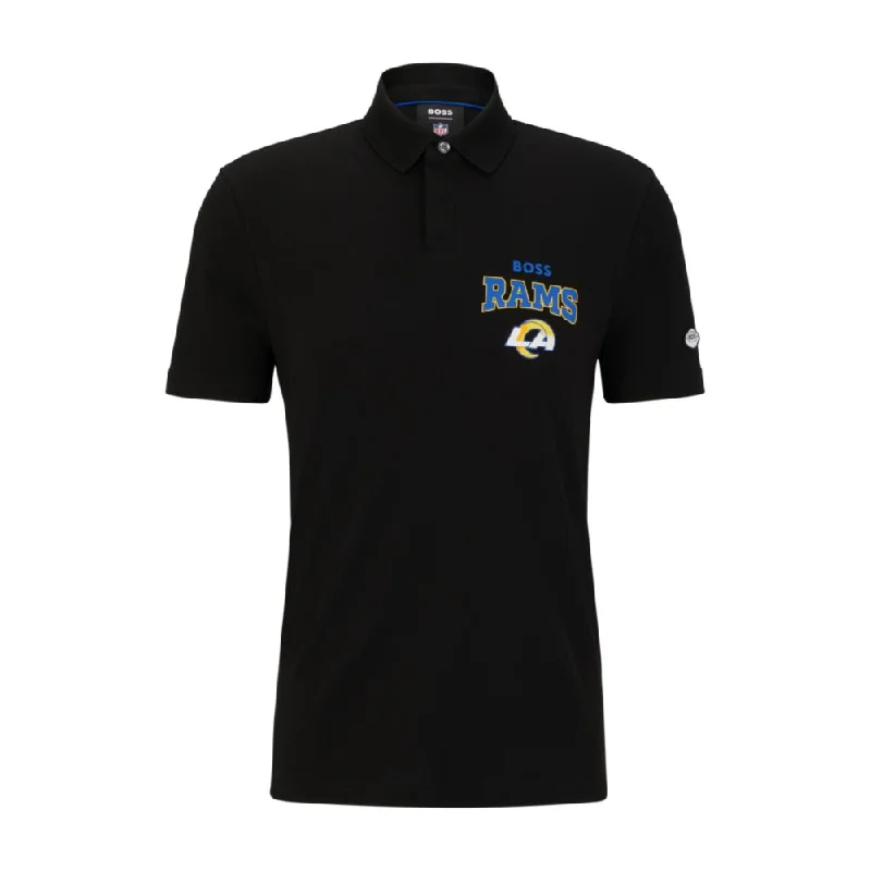Comfortable Men's Polo ShirtsBOSS x NFL cotton-piqu polo shirt with collaborative branding Comfortable Men's Polo ShirtsBOSS x NFL cotton-piqu polo shirt with collaborative branding