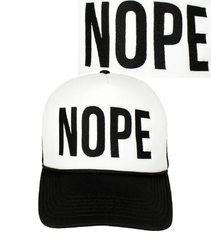 Unique Fedora Caps"Nope" Foam Trucker Baseball Cap