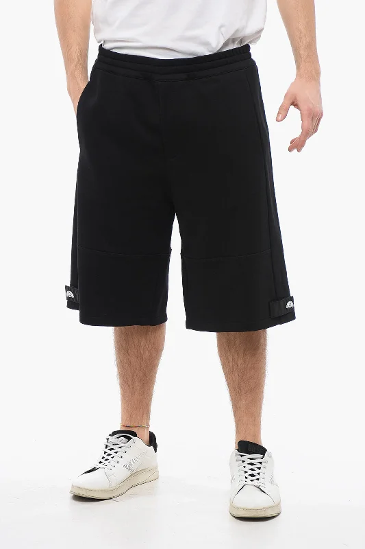 Men's Flexible High-Performance ShortsAlexander Mcqueen Brushed Cotton Shorts With Nylon Details Men's Flexible High-Performance ShortsAlexander Mcqueen Brushed Cotton Shorts With Nylon Details