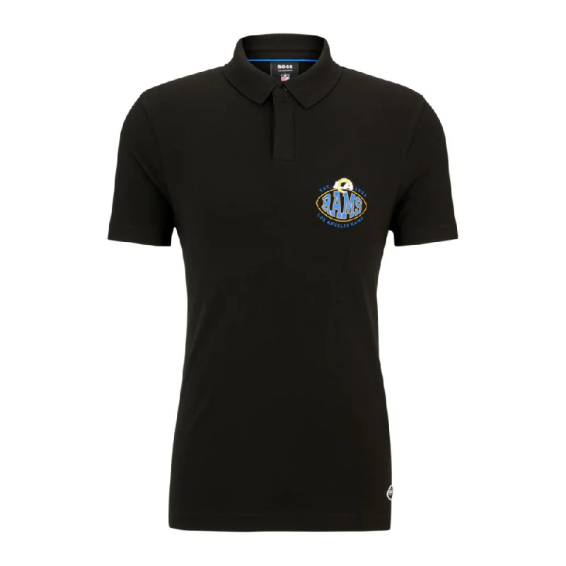 Men's Shirts with Embellished SleevesBOSS x NFL cotton-piqu polo shirt with collaborative branding Men's Shirts with Embellished SleevesBOSS x NFL cotton-piqu polo shirt with collaborative branding