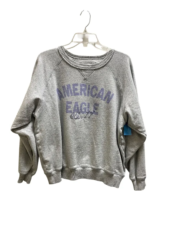 Men's Hoodies with Water-Repellent FabricSweatshirt Crewneck By American Eagle In Grey, Size: L Men's Hoodies with Water-Repellent FabricSweatshirt Crewneck By American Eagle In Grey, Size: L