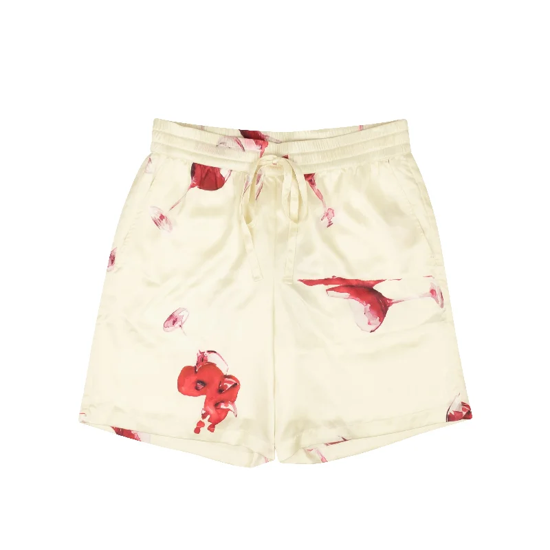Men's Ripstop Travel Shorts for DurabilityNahmias Wine Glass Spill Design Silk Shorts - Cream Men's Ripstop Travel Shorts for DurabilityNahmias Wine Glass Spill Design Silk Shorts - Cream