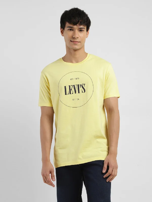 Men's Casual Shirts for Everyday WearMen's Brand Logo Crew Neck T-shirt