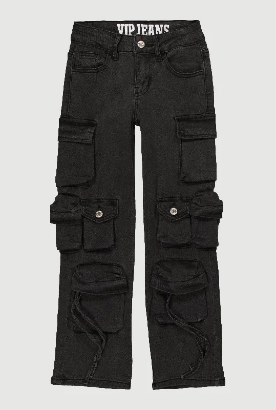 Everyday Men's JeansGirls VIP Multi Pocket Wide Leg Cargo Jeans