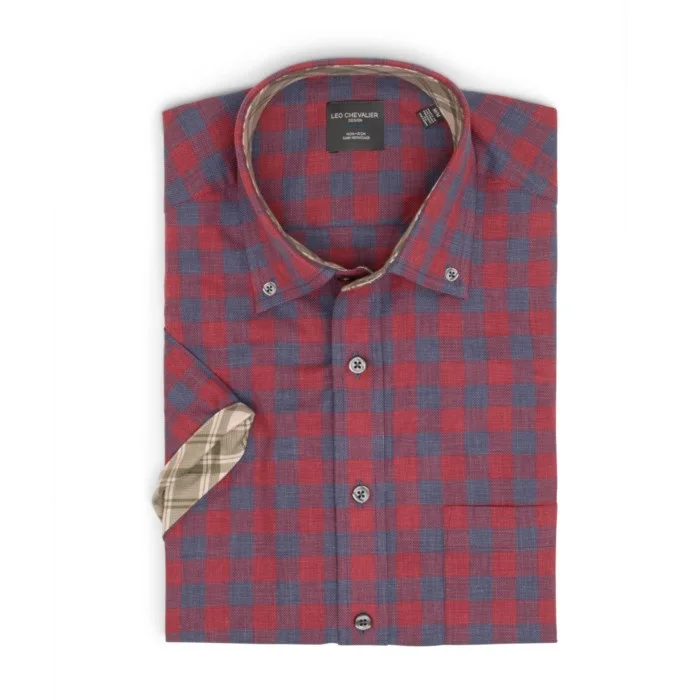 Men's Scoop Neck T-Shirts for a Relaxed FeelLeo Chevalier 100% Cotton Non-Iron Regular Fit Sport Shirt - Red - 528383 4500 Men's Scoop Neck T-Shirts for a Relaxed FeelLeo Chevalier 100% Cotton Non-Iron Regular Fit Sport Shirt - Red - 528383 4500