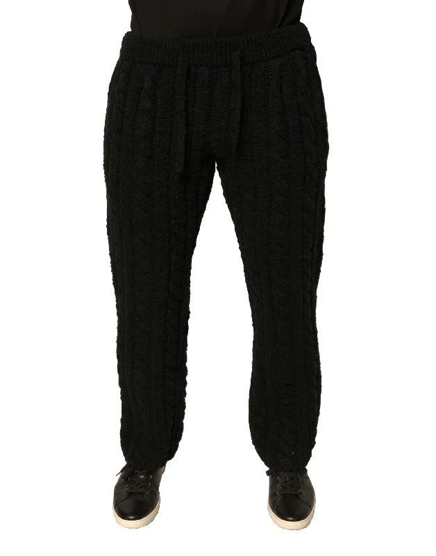 Latest Designer Men's JeansDolce & Gabbana Wool Knitted Skinny Men's Pants