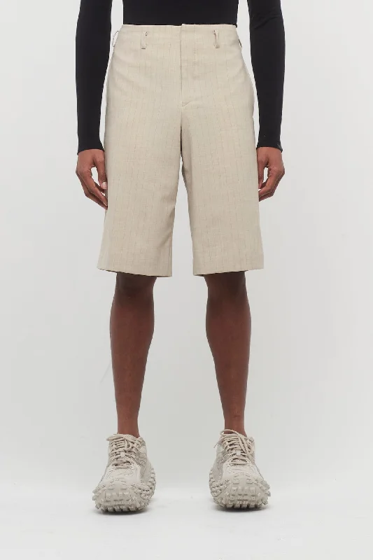 Men's Coats for SpringComme Des Garçons Homme Plus Suiting Shorts in Beige