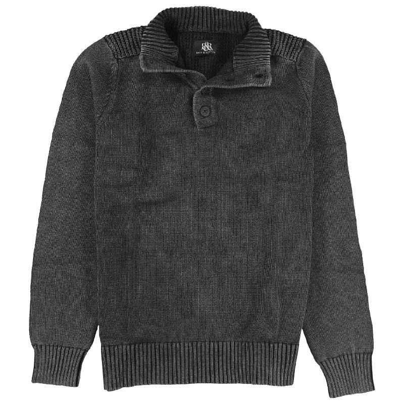 Men's Sweaters with Tailored FitsRock & Republic Mens Henley Mock-Neck Pullover Sweater, Black, Medium Men's Sweaters with Tailored FitsRock & Republic Mens Henley Mock-Neck Pullover Sweater, Black, Medium