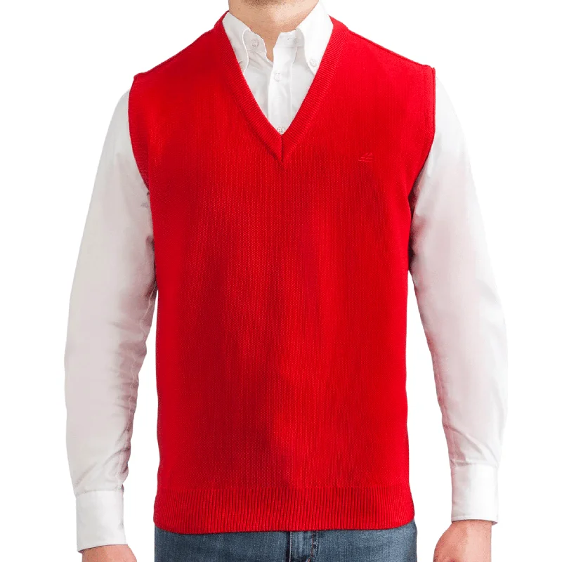 Casual Men's Bomber JacketsGreen Coast Italian Sweater Vest - 5407 Rosso (Red) Col. #5