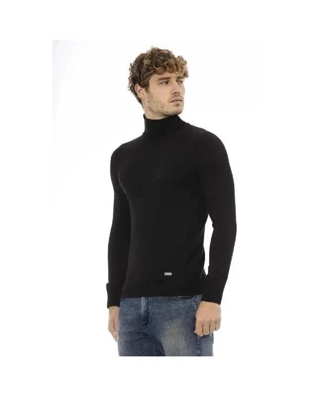 Athletic Men's Performance SweatersBaldinini Trend Men's Black Wool Sweater - 52 IT Athletic Men's Performance SweatersBaldinini Trend Men's Black Wool Sweater - 52 IT