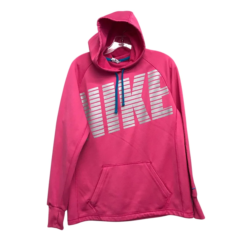 Men's Hoodies with LogoAthletic Sweatshirt Hoodie By Nike Apparel In Pink, Size:M
