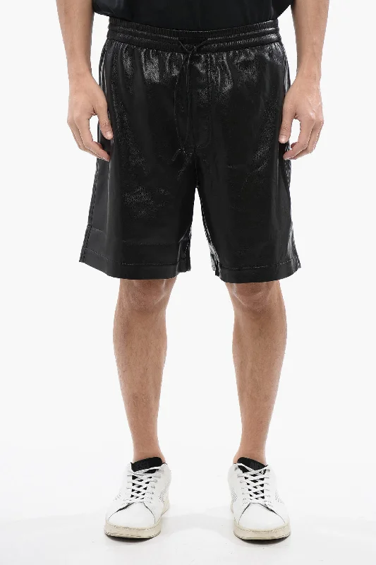 Robust and Sturdy Men's Denim ShortsNanushka Faux Leather Doxxi Shorts With Elastic Waistband Robust and Sturdy Men's Denim ShortsNanushka Faux Leather Doxxi Shorts With Elastic Waistband