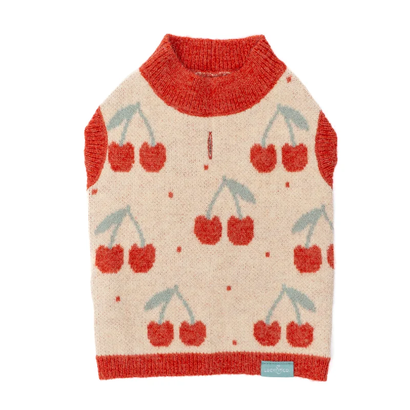 Men's Sweaters with Asymmetrical HemlinesCheery Cherries Sweater