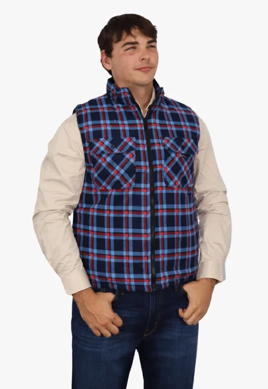 Men's Coats with Hidden PocketsRitemate Quilted Flannelette Vest