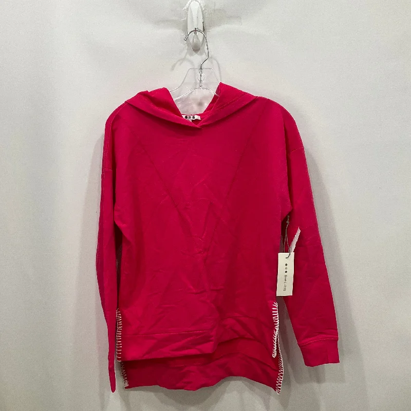 Essential Men's Sports HoodiesSweatshirt Hoodie By Three Dots In Pink, Size: S