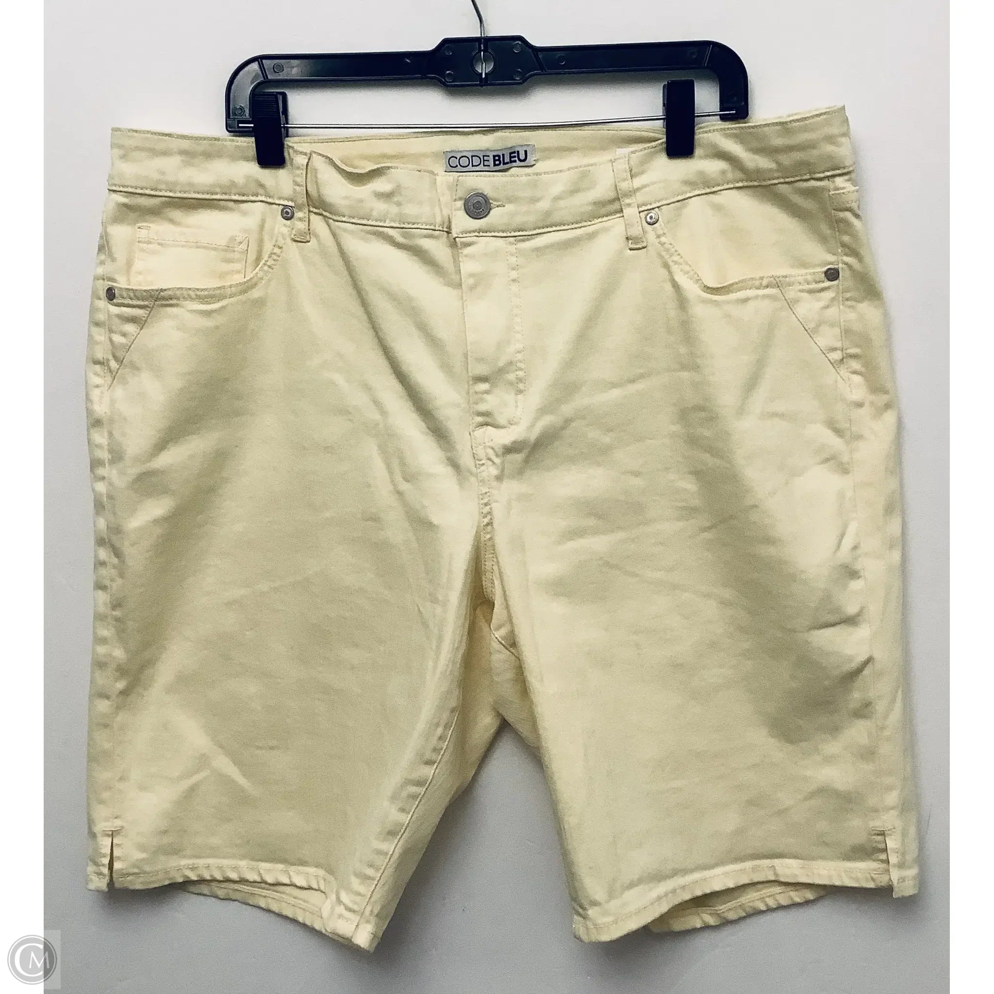 Sporty Men's Running ShortsShorts By Code Blue In Yellow, Size: 18
