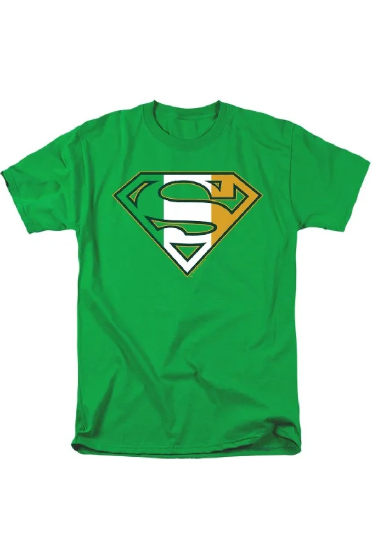 Men's Shirts with Single-Breasted DesignsSuperman Irish Shield Short Sleeve Adult Tee / T-Shirt Men's Shirts with Single-Breasted DesignsSuperman Irish Shield Short Sleeve Adult Tee / T-Shirt