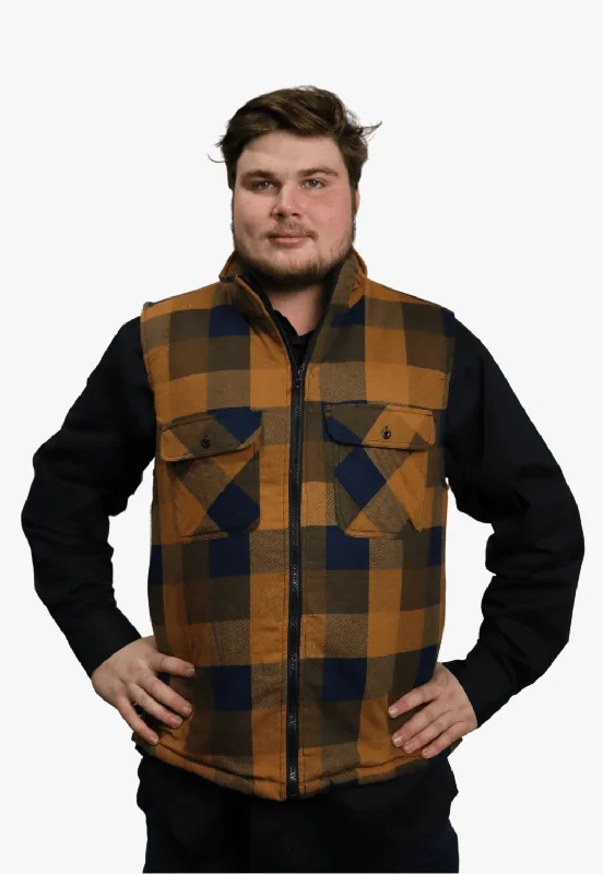 Waterproof Men's ParkasPilbara Zipper Flannelette Quilted Vest