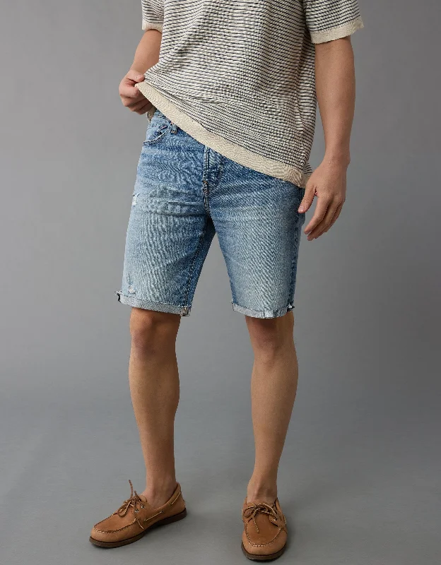 Elegant and Refined Men's Dress and Office ShortsAE EasyFlex 9" Ripped Denim Short