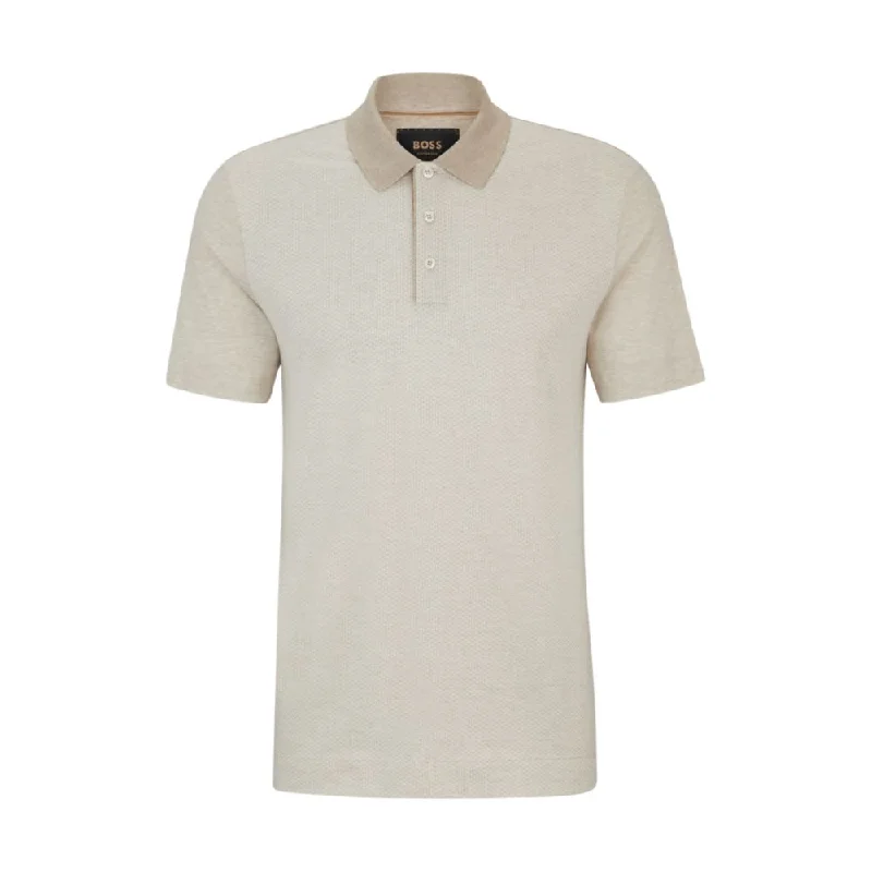 Men's Shirts with Velcro ClosuresRegular-fit polo shirt in cotton and silk