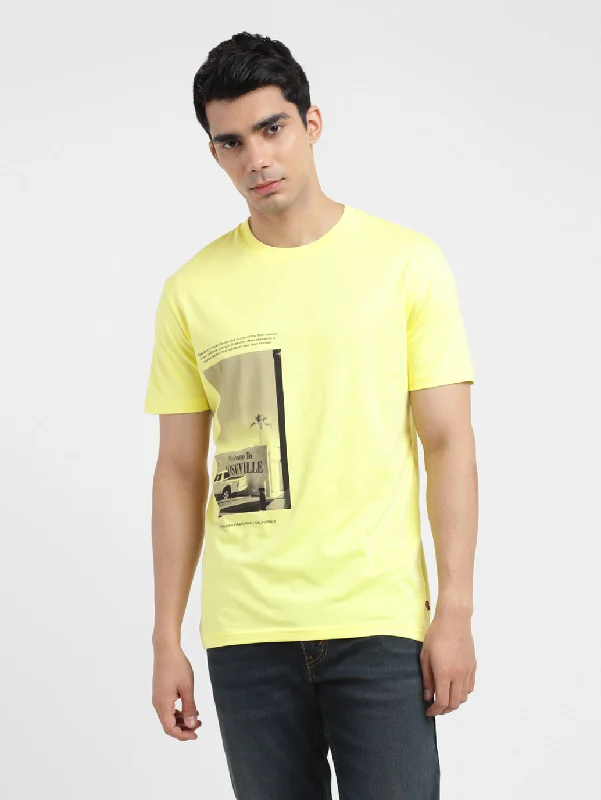Men's Shirts with Embellished SleevesMen's Regular Fit  Crew Neck T-Shirt