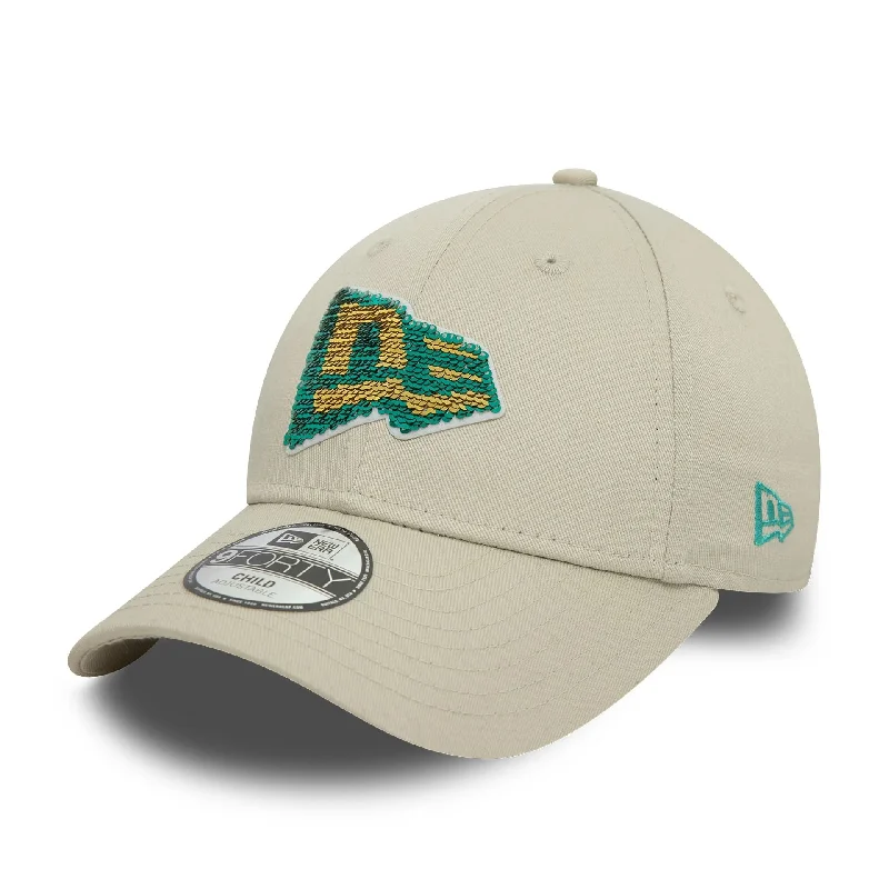 Stylish Baseball Hats for MenChild New Era Sequin Cream 9FORTY Adjustable Cap