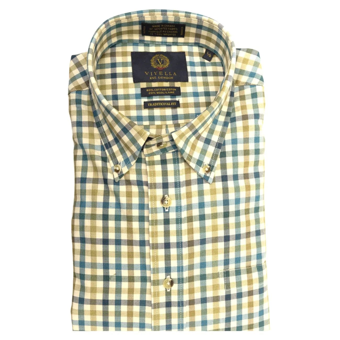 Men's Easy-Care Shirts for Busy LifestylesViyella Long Sleeve Sage Plaid Sport Shirt - 559444 52 Men's Easy-Care Shirts for Busy LifestylesViyella Long Sleeve Sage Plaid Sport Shirt - 559444 52