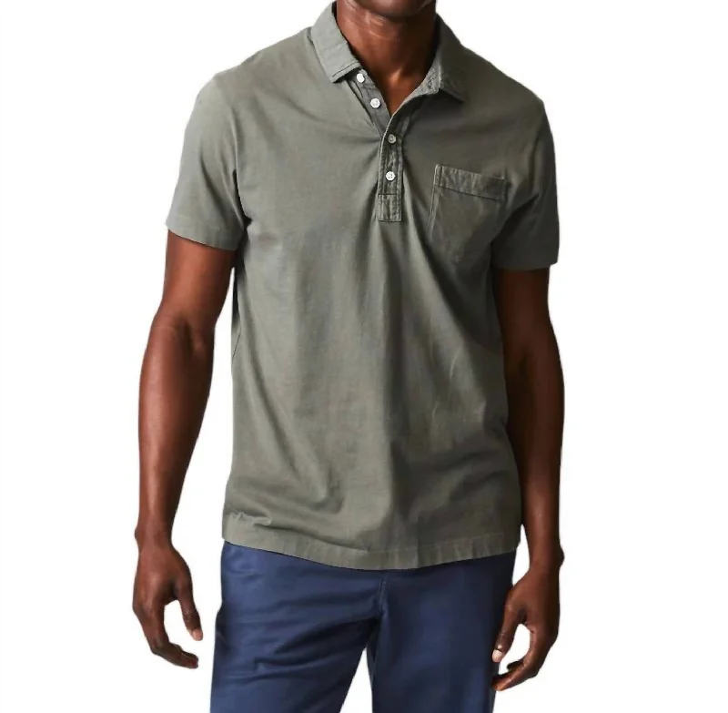 Men's Shirts with Abstract DesignsPensacola Polo Shirt In Washed Grey