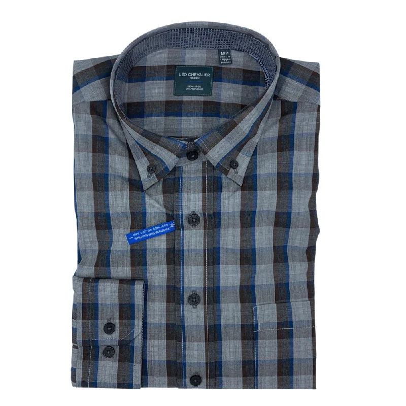 Men's Bold-Color Shirts for a Statement PieceLeo Chevalier Long Sleeve Sport Shirt -521493 3298 Grey Men's Bold-Color Shirts for a Statement PieceLeo Chevalier Long Sleeve Sport Shirt -521493 3298 Grey