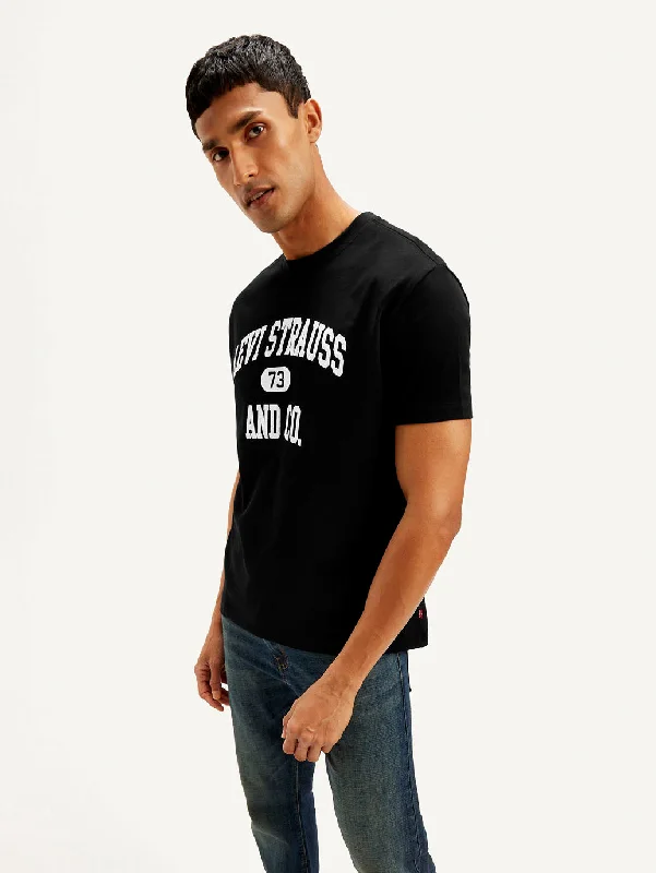 Men's Dressy Shirts for Formal EventsMen's Brand Logo Crew Neck T-shirt