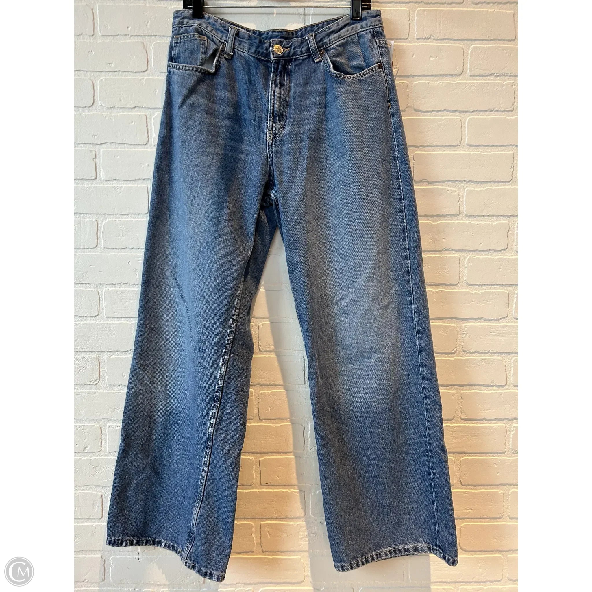 Zip-Up Men's Secure and Multi-Pocket ShortsShorts By Madewell In Blue Denim, Size: 6